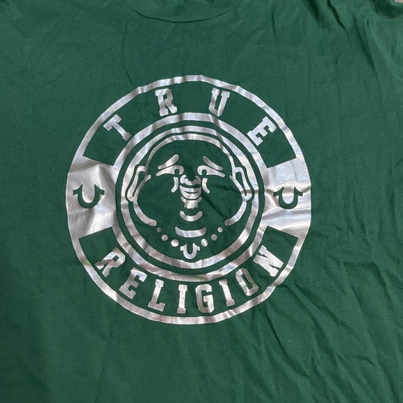 NWT - True Religion Men’s Foil Buddha Logo Short Sleeve T Shirt - Size M - Picture 5 of 8